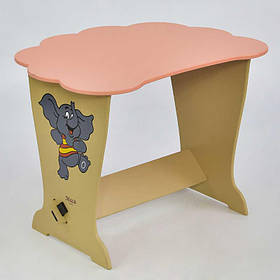 Дитячий рожевий столик "Слон Хмаринка" ТМ "МАСЯ"