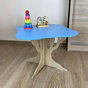 Дитячий блакитний квадратний столик "Дерево" ТМ "МАСЯ"