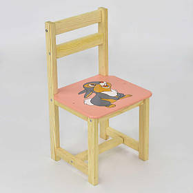 Дитячий персиковий стілець "Зайчик" ТМ "МАСЯ"
