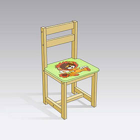 Дитячий зелений стілець "Лев" ТМ "МАСЯ"