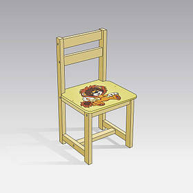 Дитячий жовтий стілець "Лев" ТМ "МАСЯ"