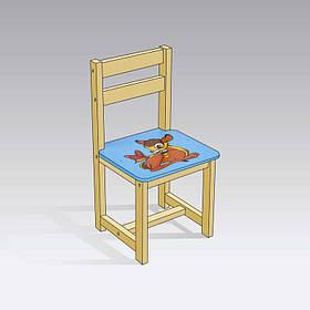 Дитячий блакитний стілець "Оленятко Бембі" ТМ "МАСЯ"