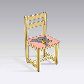 Дитячий рожевий стілець "Слон" ТМ "МАСЯ"