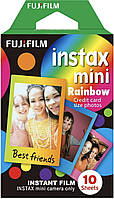 Фотобумага Fujifilm INSTAX MINI 11, 12, 9, 8, 40, 50s, 70, 90, 25s, liplay RAINBOW картридж (54х86мм)
