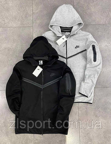 Кофта, зипка Nike Tech fleece з капюшоном, фото 2