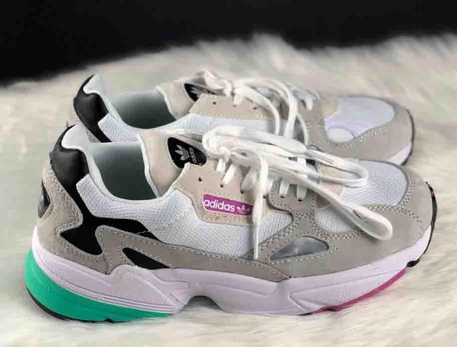 Adidas Falcon Grey White green - фото 1 - id-p1990062315