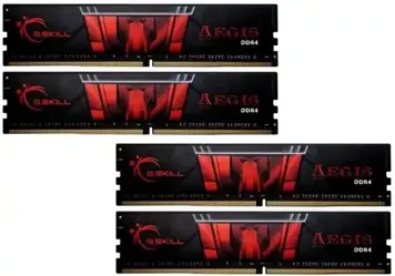 Пам'ять для настільних комп'ютерів G.Skill Aegis 64 ГБ (4x16 ГБ) DDR4 3200 МГц DDR4 CL16 1,35 В DIMM (F43200C16Q64GIS)