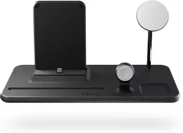 Док-станція + Мережевий зарядний пристрій Zens 4-in-1 MagSafe + Watch + iPad Wireless Charging Station Black (ZEDC21B/00)