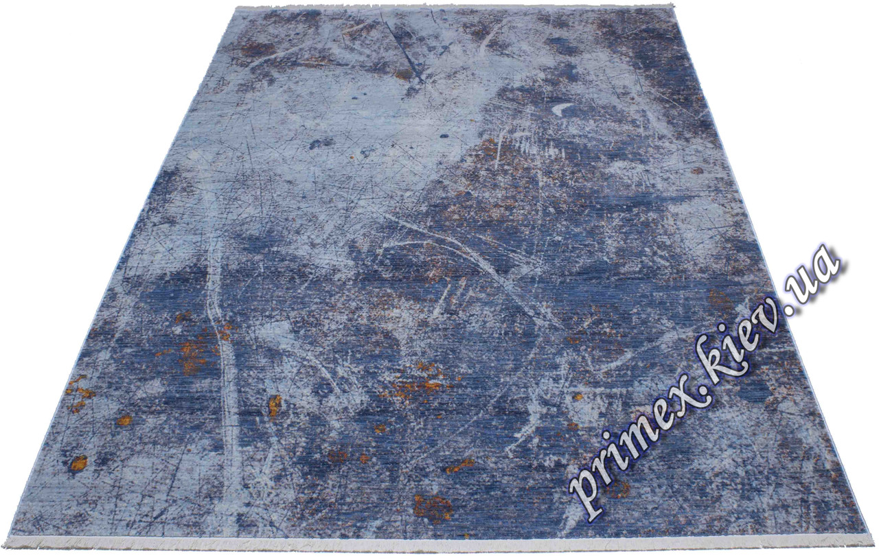 Сучасний прямокутний килим Севен "Вітер", колір синій