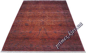 Сучасний прямокутний килим Севен "Руж", колір червоно-коричневий