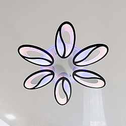 Світлодіодна Led люстра Diasha 105W до 20 кв.м колір Чорний 8090/6BK 3color