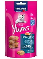 Лакомство для кошек Vitakraft Yums с лососем и Омега-3 40 г 4008239288233