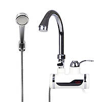 Бойлер с электронным таблом + душ №3, Электрический водяной душ с краном, Проточный водонагреватель-душ, в