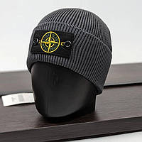 Брендова шапка Stone Island CK4693 сіра