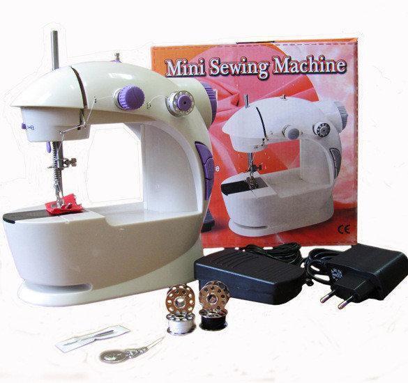 Швейна машинка FHSM 201 з адаптером, Міні швейна машинка, Машинка для шиття, Швейна машина для дому, відмінний товар