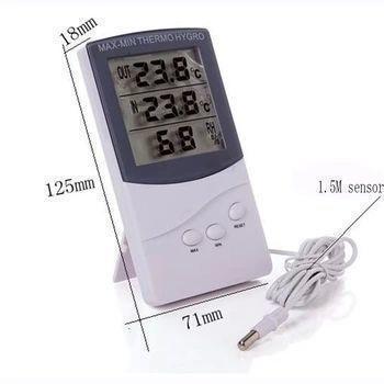 Цифровий термометр, гігрометр TA 318 + виносний датчик температури, електронний термометр, відмінний товар