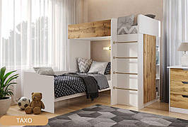 Ліжко односпальне "Bed Room 3" Білий+Тахо Viorina-Deko