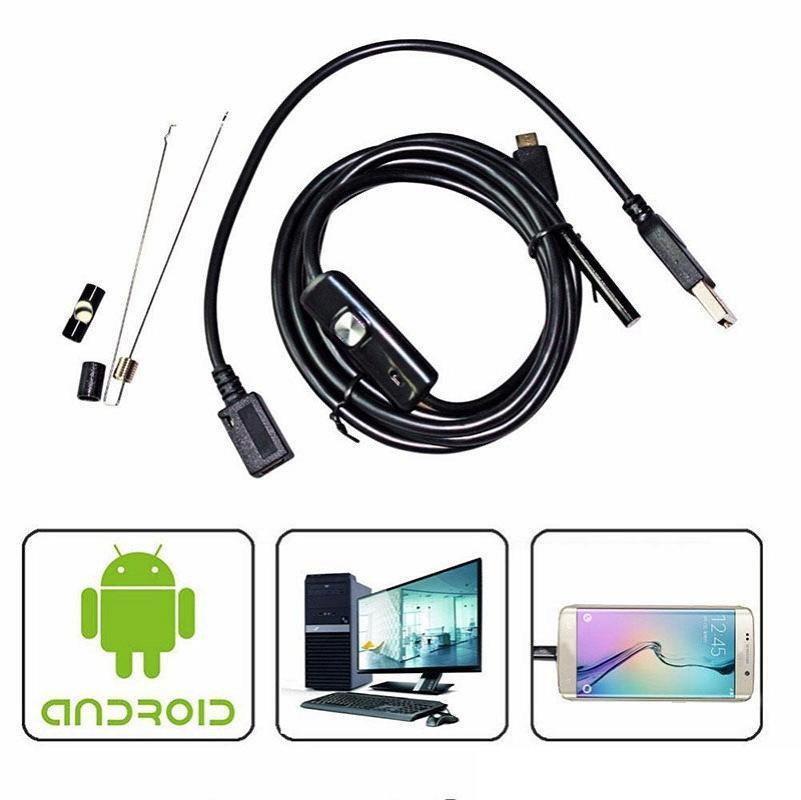 Эндоскопическая камера юсб, Камера USB с подсветкой Endoscope camera 2 meter 7mm App ios and android! Идеально - фото 5 - id-p1990121467