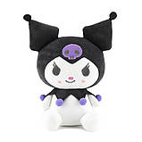 Плюшева іграшка для дітей Куромі Хеллоу Кітті, фіолетова, Kuromi Hello Kitty, 25 см, фото 3