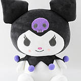 Плюшева іграшка для дітей Куромі Хеллоу Кітті, фіолетова, Kuromi Hello Kitty, 25 см, фото 2