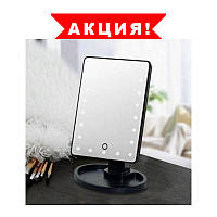 Настольное зеркало с LED подсветкой Large LED Mirror. Зеркало для макияжа с подсветкой, увеличением! Лучшая!