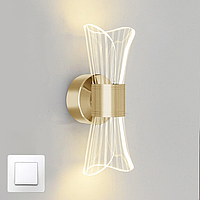 Настінний світлодіодний світильник бра Esllse DIO 12Вт 230х80х95мм Золотий