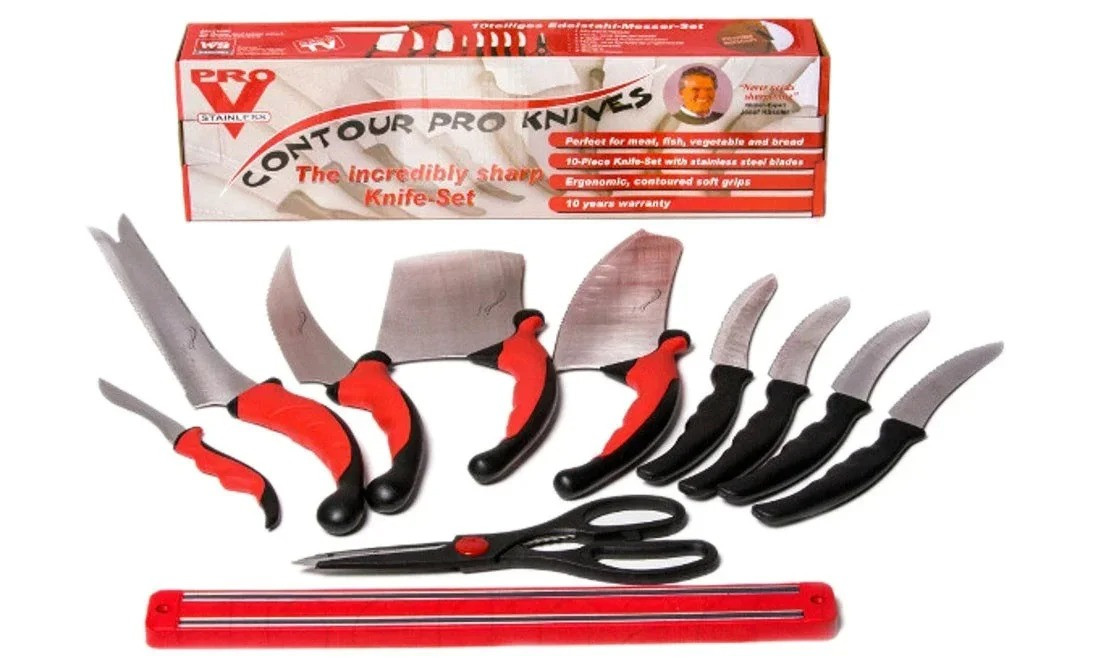 Набор кухонных ножей Contour Pro Knives с магнитным держателем! наилучший - фото 2 - id-p1990179307