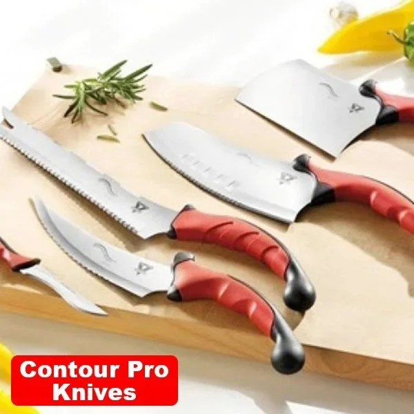 Набор кухонных ножей Contour Pro Knives с магнитным держателем! наилучший - фото 6 - id-p1990179307