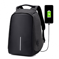 Рюкзак антивор с защитой сумка с USB BOBBY Черный! Качественный