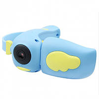 Детский фотоаппарат видеокамера Kids Camera DV-A100 Птичка Голубая ! Качественный