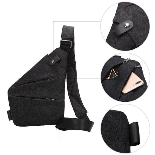 Мужская сумка мессенджер Cross Body 30х22х15 Черная! наилучший - фото 5 - id-p1990179964