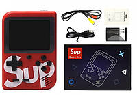 Портативная игровая ретро приставка денди dendy SEGA 8bit 400 игр SUP Game Box красная! Качественный