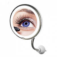 Круглое гибкое зеркало для макияжа с LED подсветкой с 10-ти кратным увеличением Ultra Flexible Mirror ! Товар
