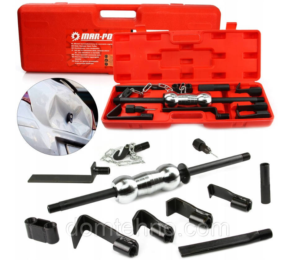 Зворотний молоток MAR-POL для кузовних робіт з комплектом насадок M57454