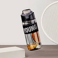 Спортивная бутылка для напитков Young черного цвета 640 ml