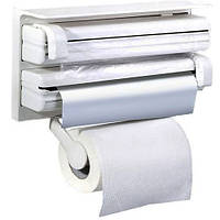 Кухонный диспенсер для пленки, фольги и полотенец Kitchen Roll Triple Paper Dispenser! Quality