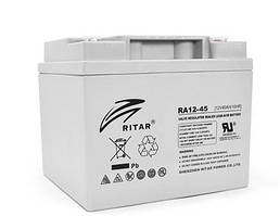 Акумулятор для інвертора 12V, 12Вольт, 12В, 45 AH, ач, Ah, свинцево кислотна, ДБЖ, для безперебійника