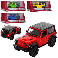 Автомодель металлическая JEEP Wrangler Rubicon Kinsmart KT5412WB Жёлтый