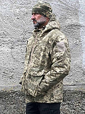 Зимова чоловіча тепла камуфляжна куртка Army Ріп-стоп Піксель з водонепроникним, фото 2