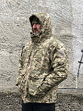 Зимова чоловіча тепла камуфляжна куртка Army Ріп-стоп Піксель з водонепроникним, фото 3