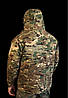 Зимова тепла чоловіча камуфляжна куртка бушлат Ріп-стоп Army Multicam M-65 з водонепроникним відштовхуванням, фото 2