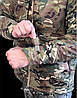 Зимова тепла чоловіча камуфляжна куртка бушлат Ріп-стоп Army Multicam M-65 з водонепроникним відштовхуванням, фото 6