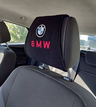 Чохол на підголовник з логотип BMW 2шт