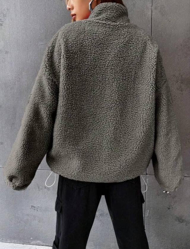 Затишна тепла жіноча кофта на блискавці екомех баранчик Ssbr2137