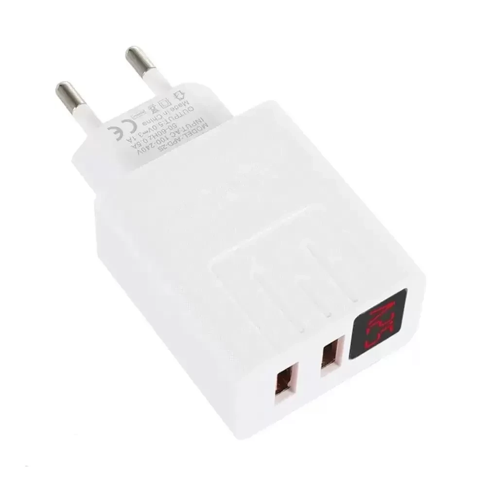 Адаптер 220V на 2 USB (A-14) с дисплеем CX QC03 / Зарядное устройство / Блок  питания для зарядки телефона (ID#1990278146), цена: 210 ?, купить на Prom.ua