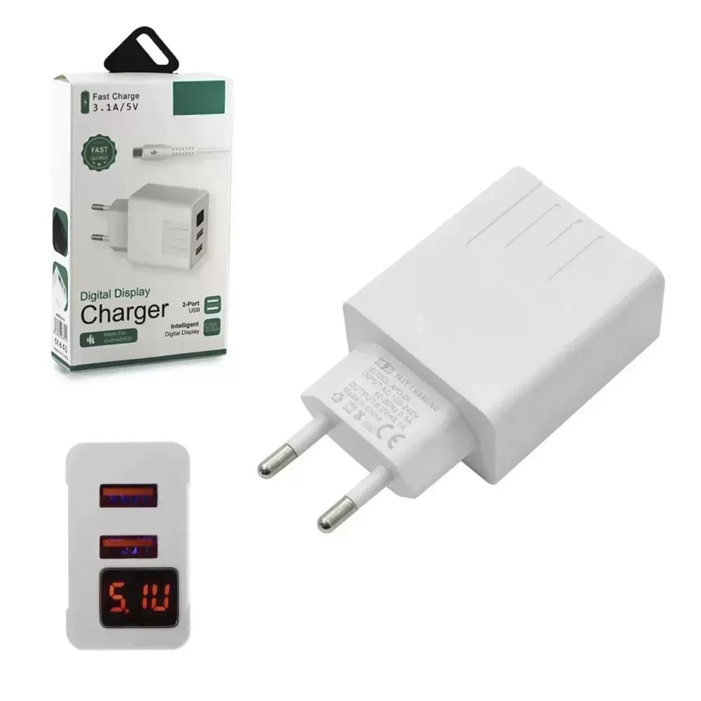 Адаптер 220V на 2 USB (A-14) с дисплеем CX QC03 / Зарядное устройство / Блок  питания для зарядки телефона (ID#1990278146), цена: 210 ?, купить на Prom.ua