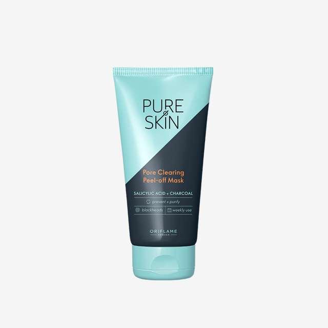 Очисна чорна маска-плівка з вугіллям і саліциловою кислотою Pore Clearing Peel Pure Skin Oriflame 50 мл