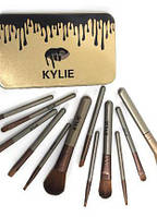 Кисточки для макияжа Kylie professional brush set 12 штук серебро, жми купитьь