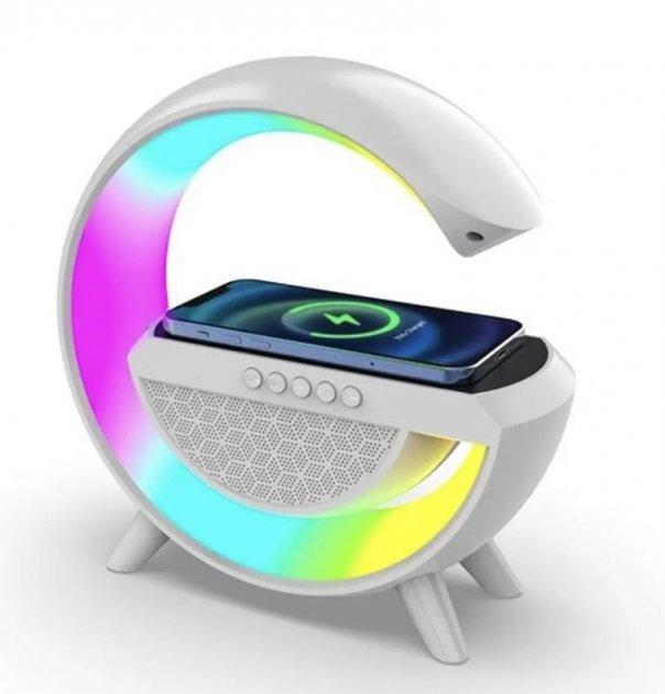 Настільна лампа нічник RGB 3-in-1 Rainbow Light-Wireless Charger-Speaker з Bluetooth колонкою