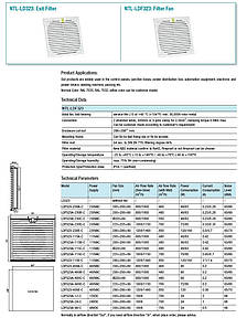 Вентилятор впускний з фільтром NTL-LDF 323*323mm 220VAC, фото 2